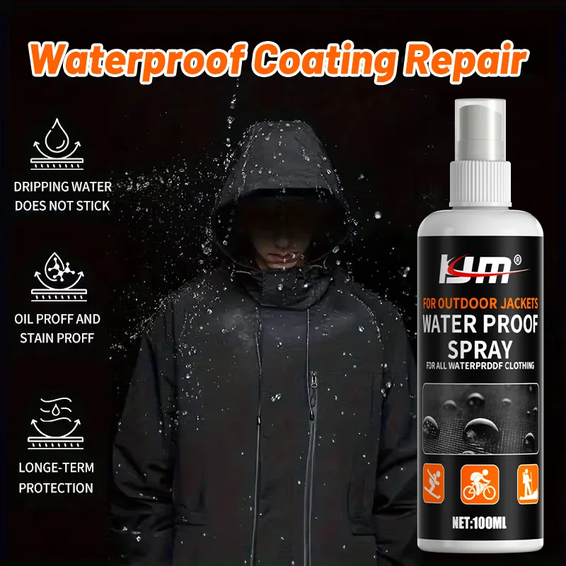KJM - Revestimiento Protector Impermeable Nano para Exteriores de 100 ml, para Chaquetas, Mochilas, Zapatos, Tiendas de Campaña - Resistente a Manchas de Agua y Aceite
