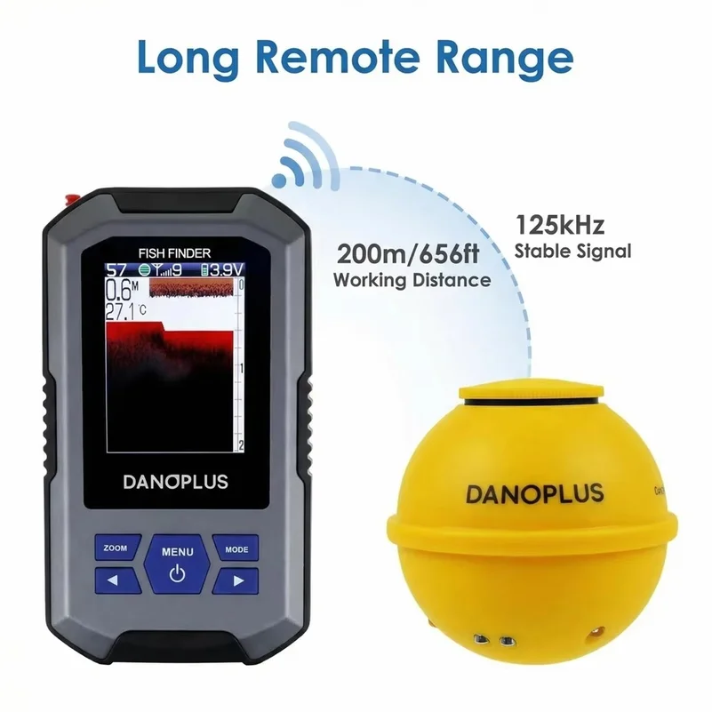 เครื่องหาปลาไร้สายแบบพกพา จอ L - Fish Finder Kayak Portable บทวิจารณ์และราคา