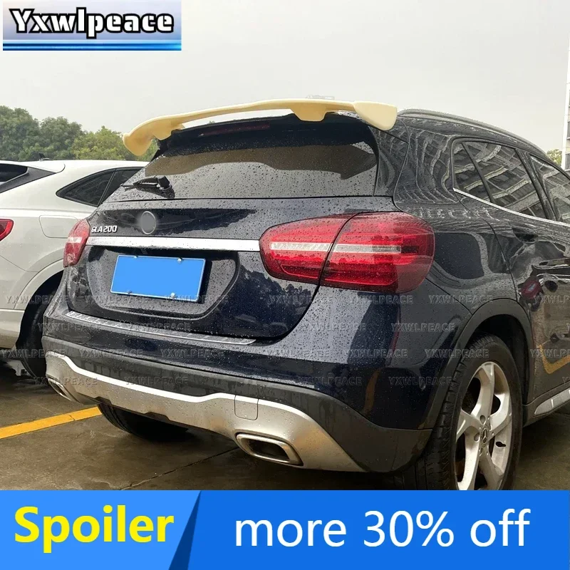 

For Mercedes Benz GLA Class X156 GLA200 260 GLA45 AMG Line 2014-2019 ABS Plastic Rear Roof Spoiler Body Kit Accessories