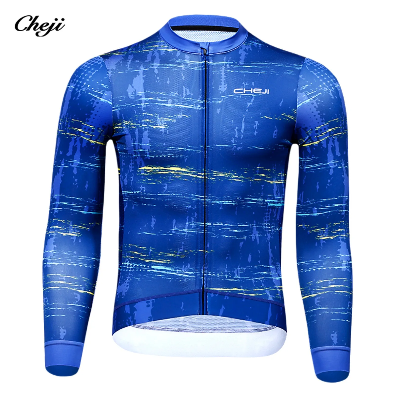 CHEJI Autumn Cycling Jerseys Long Sleeves Full-zips Clothing Riding Bike Sports for Men Breathable Slim Cycling Equipment 2024