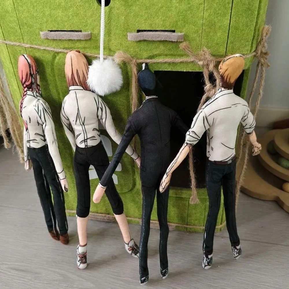 Motosierra de Anime para hombre Denji Makima Hayakawa Aki Power Reze, muñeco de Cosplay, muñecos de peluche, forma giratoria abstracta, accesorio de habitación de 28cm