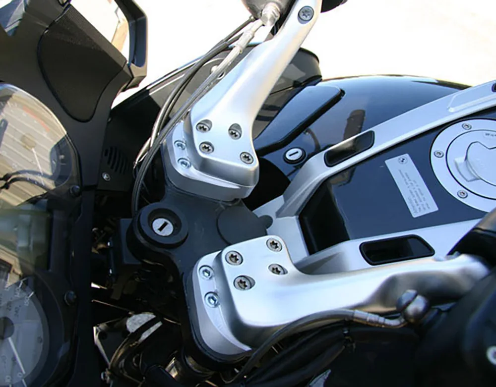 For BMW R1200RT R1150RT R1100RT R1100R R1150R R 1100 1150 1200 RT R Motorcycle Accessories Parts Silver Handlebar Riser