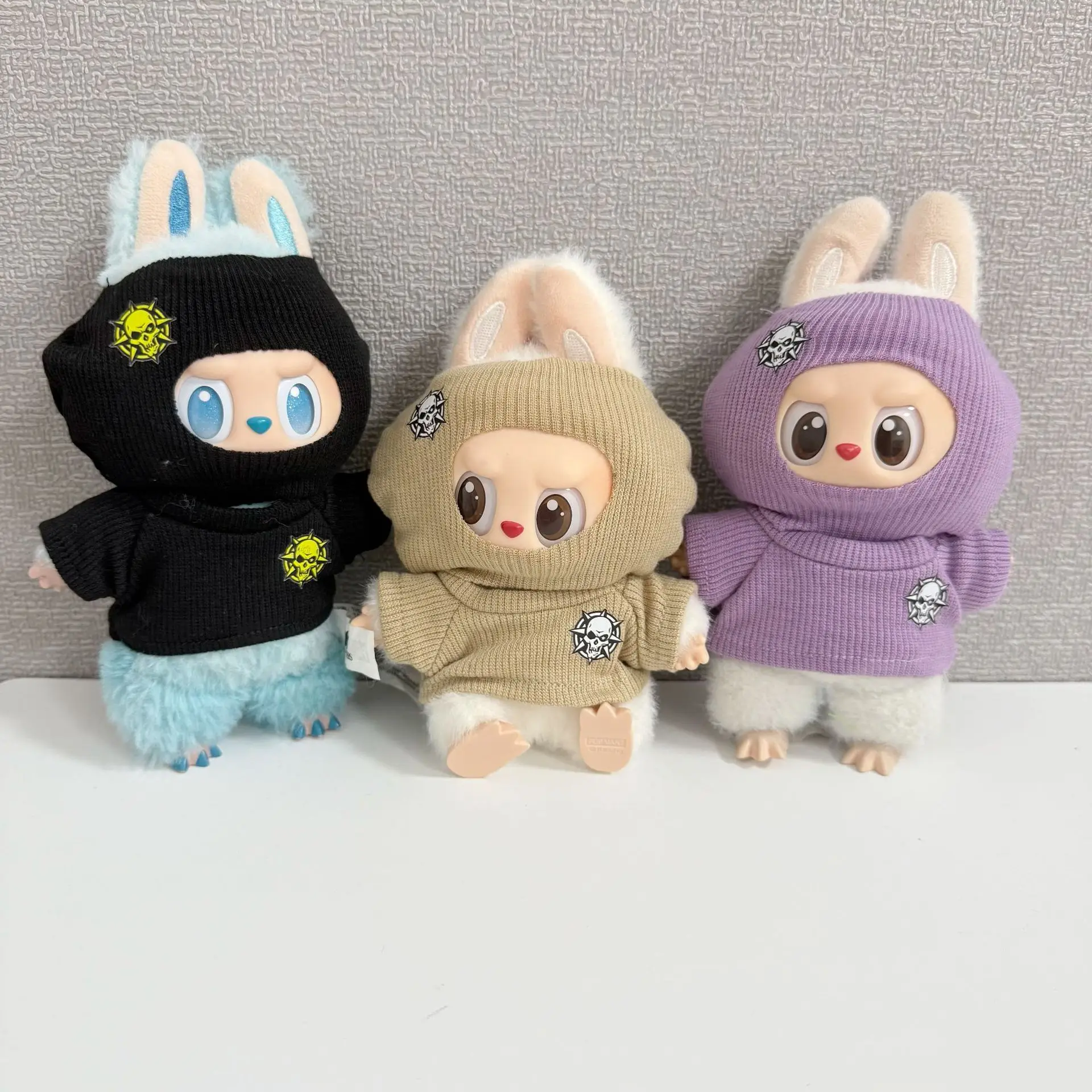 

1st 2nd and 3rd Generation Labubu Keychain Pendant Clothes Creative Skull Headgear Outfit Labubu Clothes Labubu Doll Clothes
