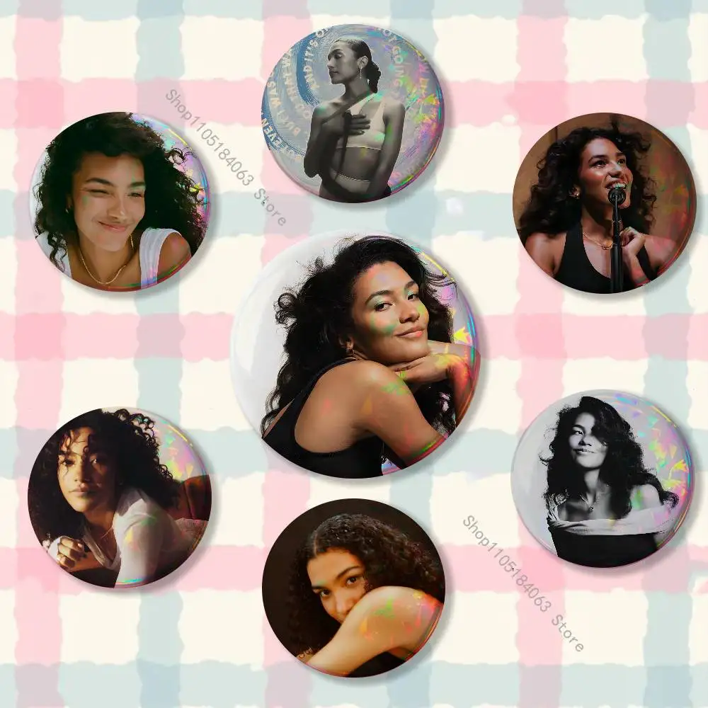 

Olivua DeanS Singer Laser reflective round badges pins bag clothing decorations collectibles gifts for friends