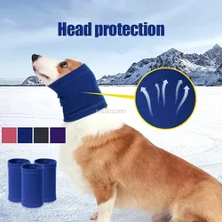 Dog Grooming Earmuff Warm Headband Ear Cover Neck Hat Noise Cancel Soundproof Anxiety Pet Bath Quiet Dry HeadSleeve Dog Supplies