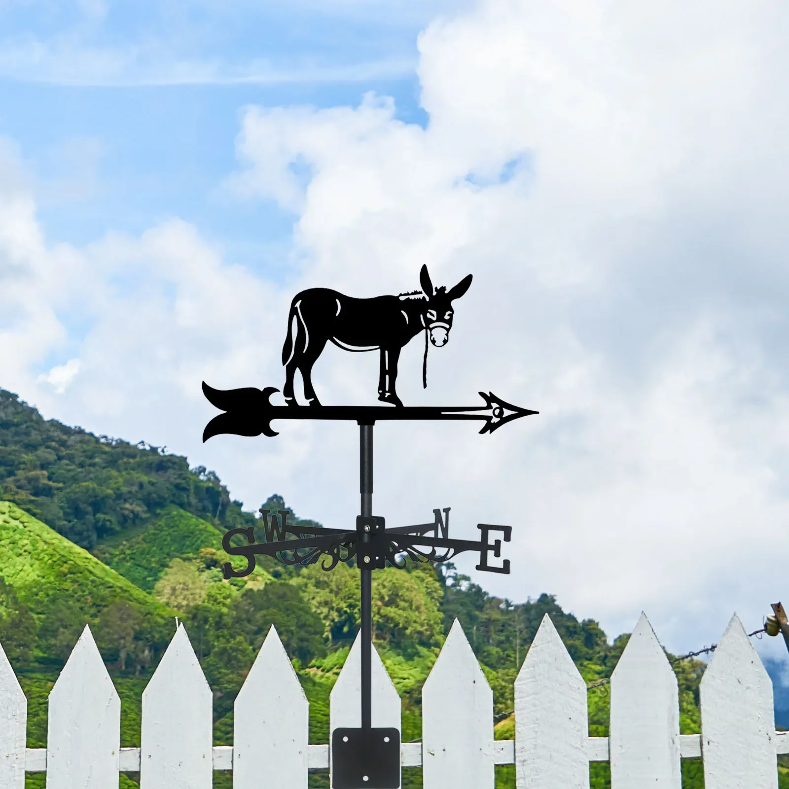 Wind Vane Metal Outdoor Handicrafts, Garden Roof Decorations, Iron Wind Vane Creative European Style, Animals, Witches, Fishing view 4