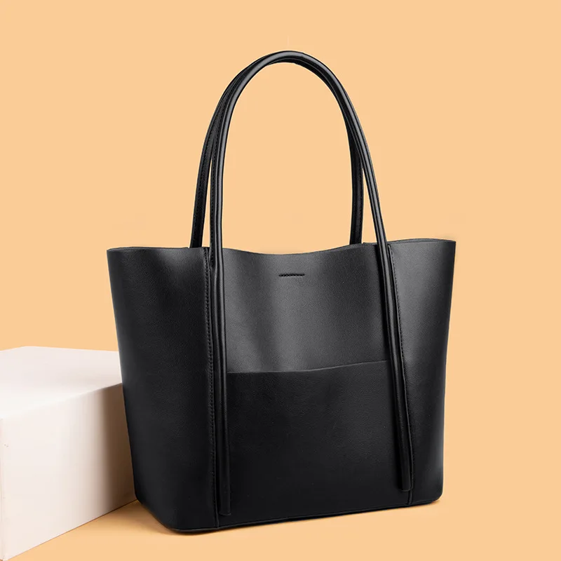 

Designer Genuine Leather Large Tote Women Big Tote Handbag Luxury Bag female for Women Shoulder shopping Bags