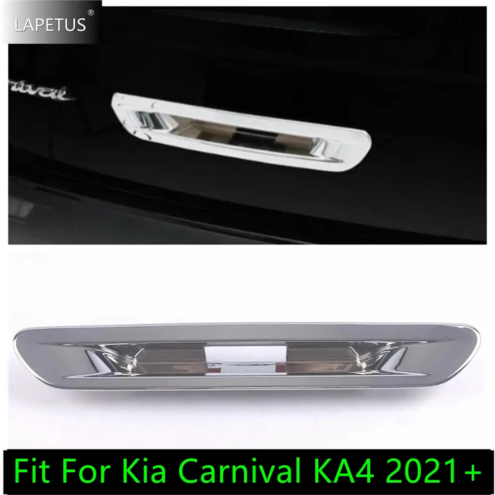 

Chrome Auto Rear Tail Trunk Door Pull Doorknob Handle Catch Bowl Decor Cover Trim Accessories For Kia Carnival KA4 2021 - 2024