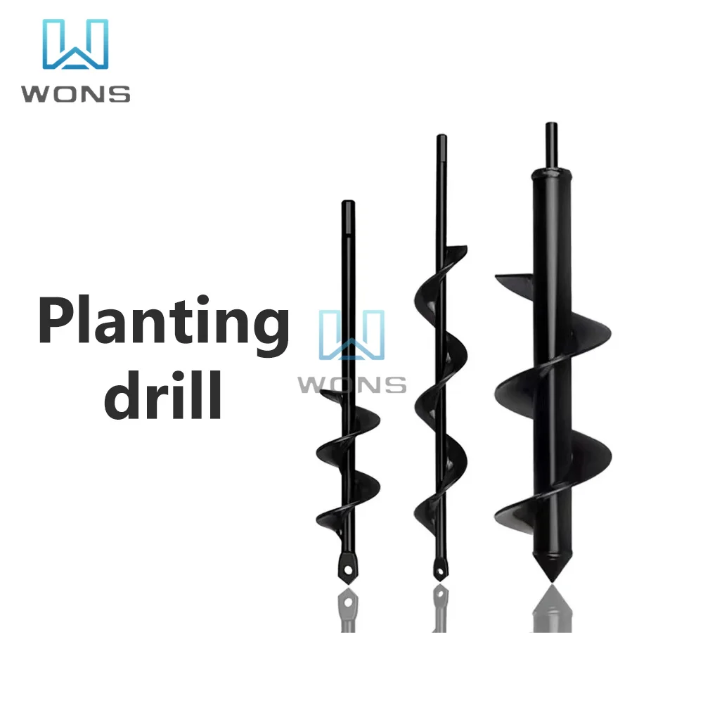 Ground Drill Bit Alloy Spiral Ice Drill Tree Planting Digger Rotary Digging Hole Drilling Ground Bit Soil Piling Bit Tools