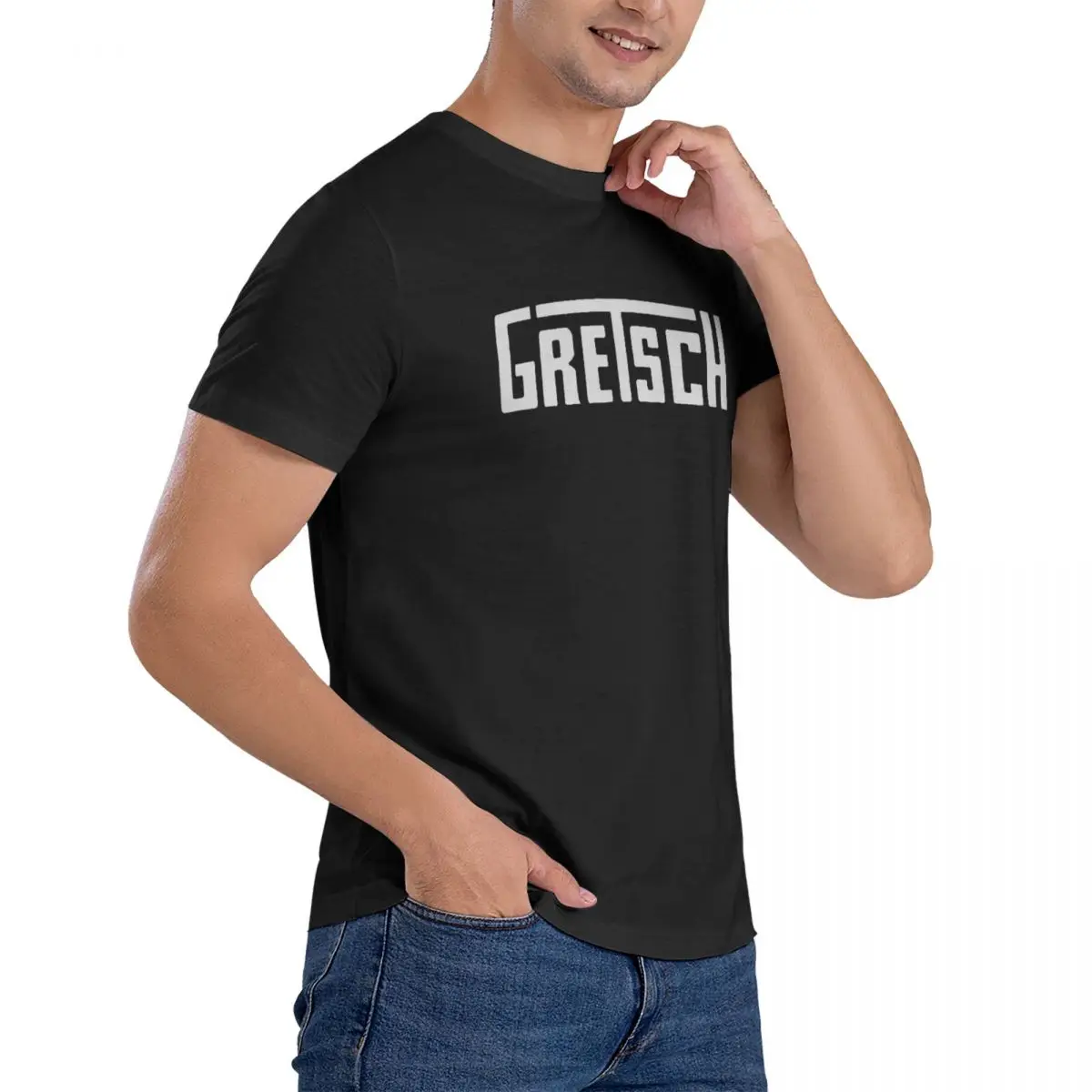 Gretsch Bass Guitars Logo T-Shirt Custom T Shirts Aesthetic Clothing Funny T Shirts Men\'s Long Sleeve T Shirts