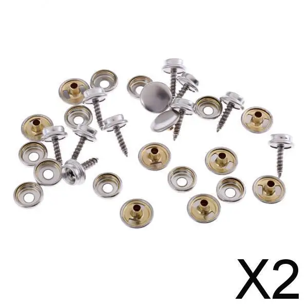 

2x 10 Set of Buttons Button Snap Fastener for Boat Cover Tarpaulin