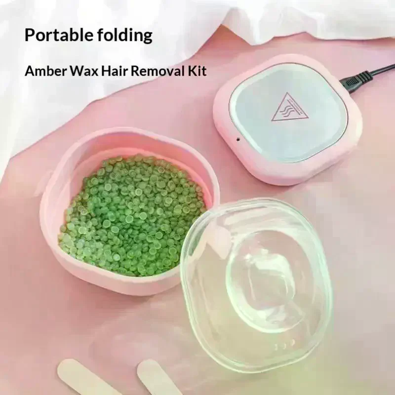 Foldable Wax Heater Hair Removal Wax Machine Portable Silicone Wax Warmer 400ML SPA Body Epilator Paraffin Wax Pot For Travel