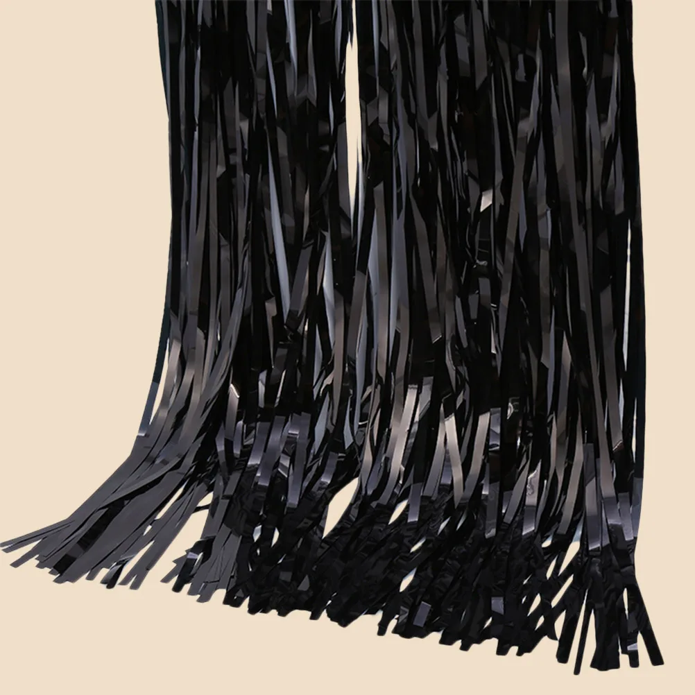 

Shiny Tinsel Fringe Curtain Metallic Decoration Props Foil Non Fading Smooth Easy Install Party Wedding Backdrop
