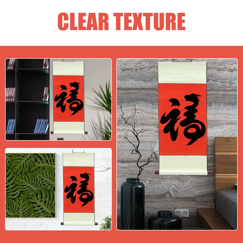 

Blank Red Paper Scroll 40x120cm Traditional Xuan Calligraphy Calligraphy Practicing Paper Painting Art Wall Scroll