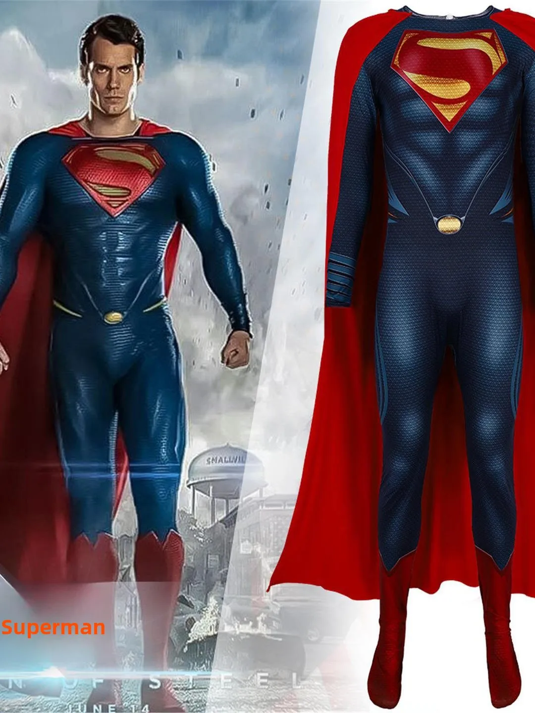 

Костюм для выступления на Хэллоуин, комбинезон для косплея «Железный человек», Baan Clark Kent, облегающая одежда, халат, китайское производство, полиэстер