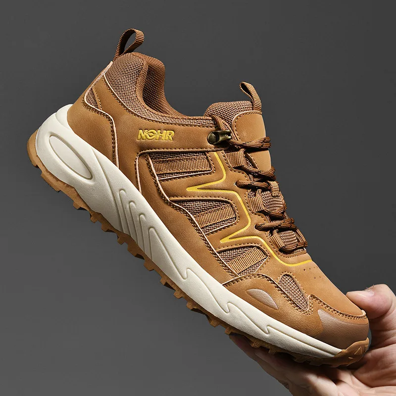 

Men‘s Hiking Shoes Breathable Outdoor Sneakers Lace-up City Trekking Shoes Mountain Climbing Wading Casual Shoes Walking Sneaker