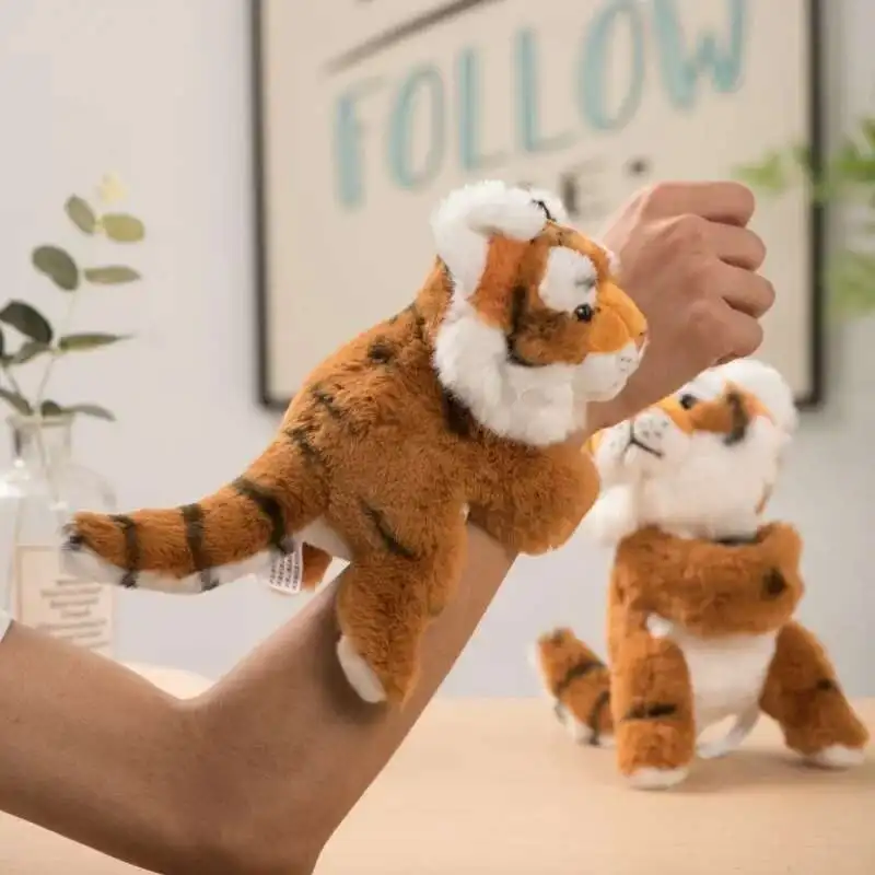 

Lifelike Tiger Plush Bracelet Toys Stuffed Soft Wild Animal Doll Yellow Tiger Wristband Children Kids Birthday Gift