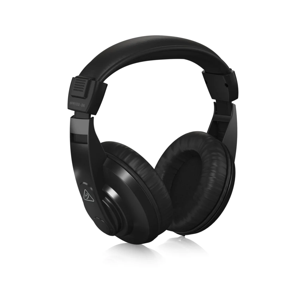 BEHRINGER HPM1100-BK Casque stéréo professionnel polyvalent pour la surveillance de référence, le streaming et les jeux