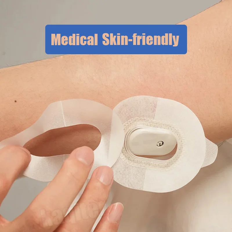 10pcs Adhesive Tape Fixed Sticker For Sibionics GS1 Sensor Reinforced Dynamic Blood Glucose Sensor Cover Patch Waterproof
