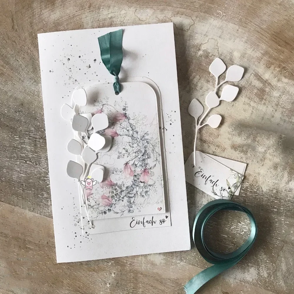 

Piggy Craft metal cutting dies cut die mold 4Pcs Label tag decoration Scrapbook paper craft album card punch knife art die