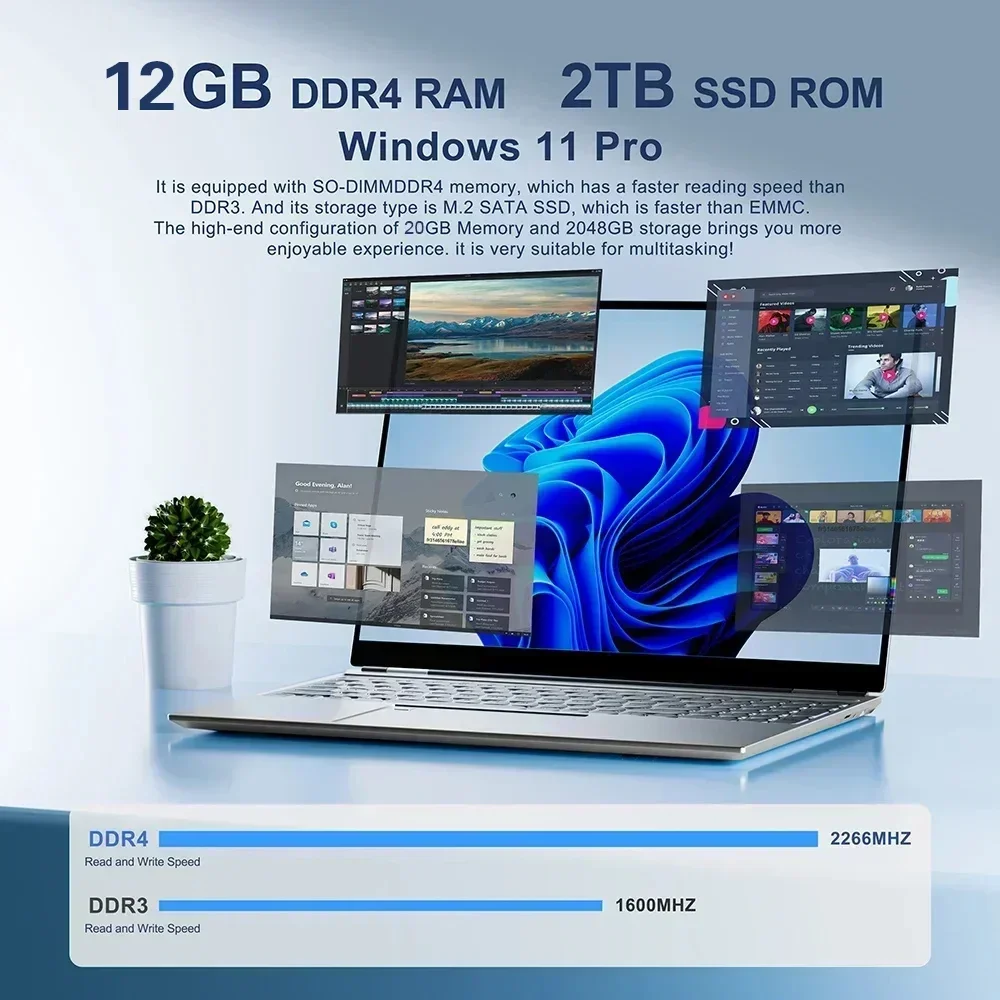 Imagem -02 - Laptops 2024 Windows 11 Intel Core I77500u Laptop 32gb Ram 1tb 2tb Ssd Computador 1920*1080 Resolução Escritório Estudo pc Computador