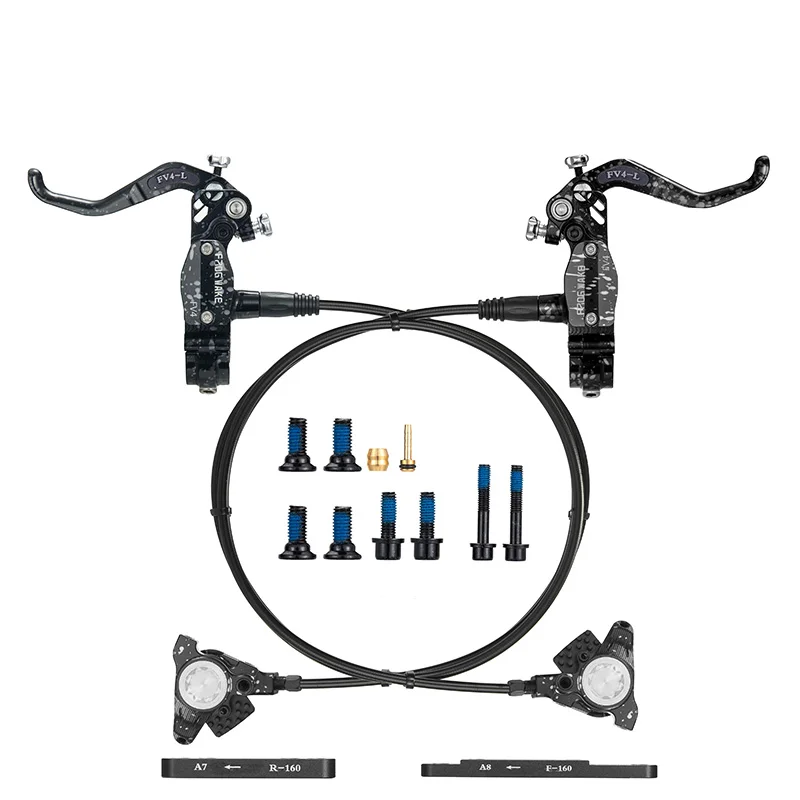 

FV2-R3 Bicycle Hydraulic Disc Brake High Quality 850/1500mm Electric Ebike Brake MTB Front Rear Bike Disc Oil Brake Set