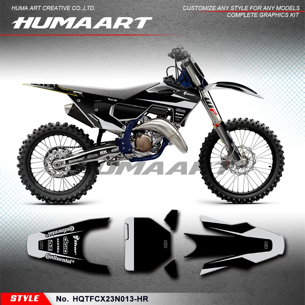 

HUMAART Graphics Stickers Complete for Husqvarna TC 125 250 FC250 FC350 FC450 TX300 FX 350 450 2023 2024 2025, HQTFCX23N013-HR