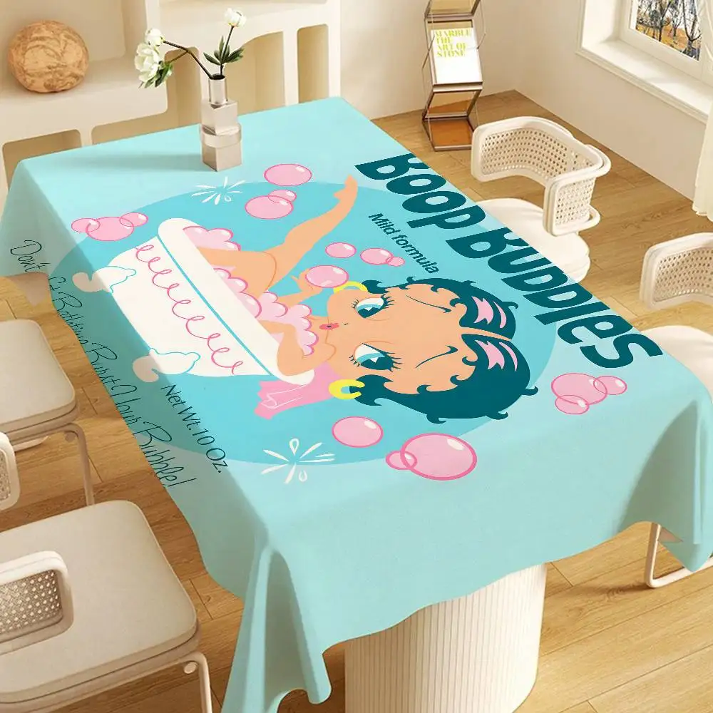 B-Betty-Cute-B-Boop-s Washable TableCloth For Wedding Party Dining Banquet Decoration Luxuriou Table Table Protector Cloth