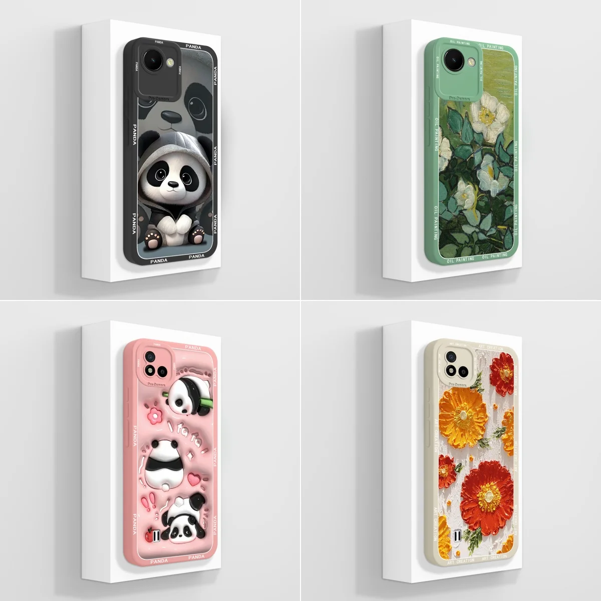 For OPPO Realme C30 C30s C33 C35 Phone Case Cute Cartoon Panda Soft Silicone Durable Cover For RealmeC35 Funda C33 Coque Cases