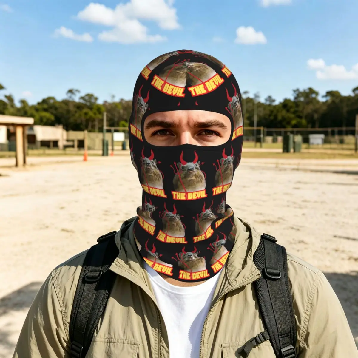 Rock Hyrax Devil Breathable Thin Balaclava Full Face Mask Sun Protection Neck Gaiter For Motorcycle Cycling Fishing Outdoor