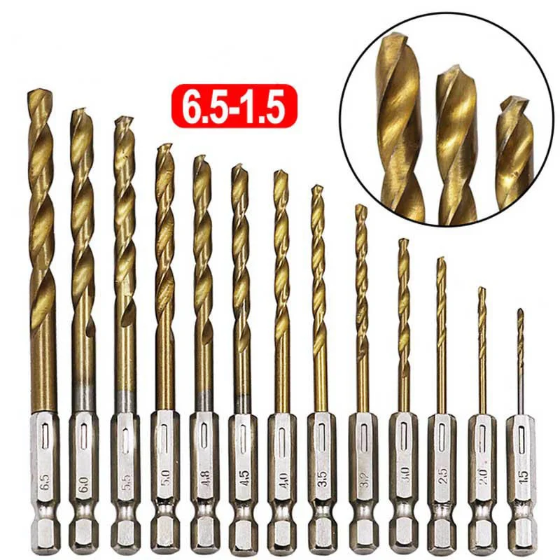 1pcs 1.5-6.5mm High Speed Steel Twist Drill Stainless Steel Tool Whole Ground Metal Reamer Tools for Cutting Drilling Polishing