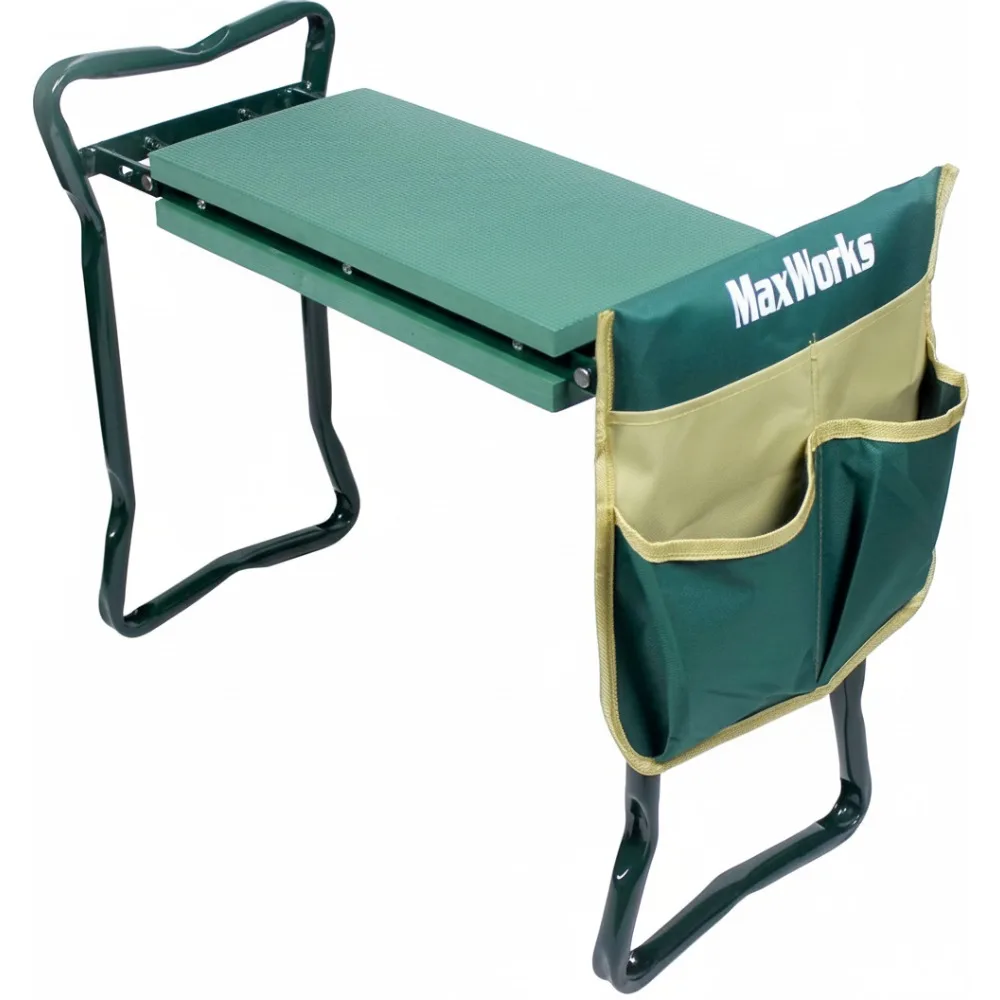 

Folding Garden Kneeler Stool with 8-Inch Wide Pad & Tool Pouch for Planting, Seniors, Women
