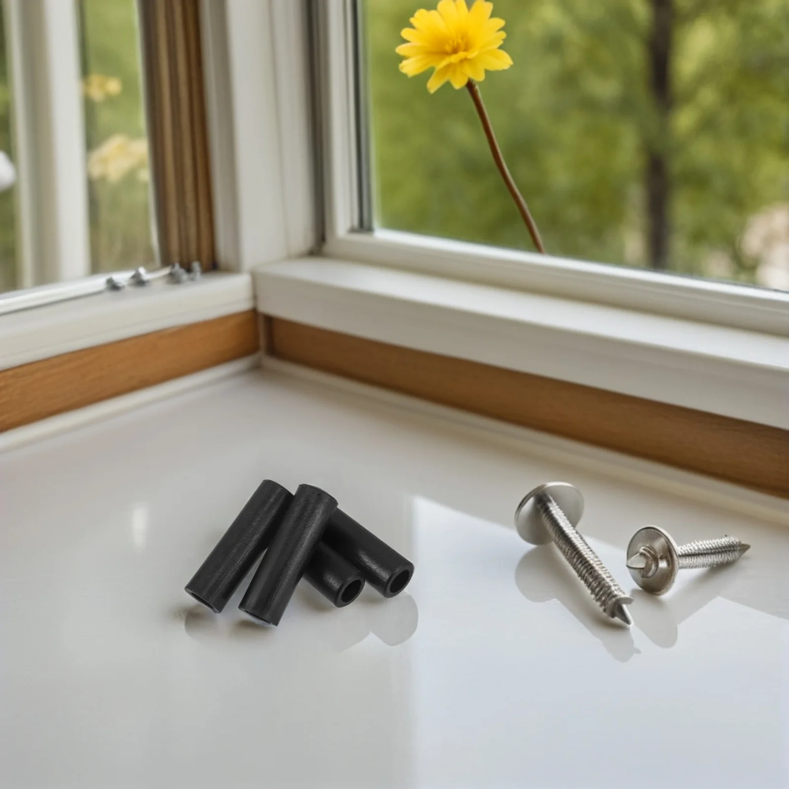 

4pcs Garbage Bin Screw Sleeve Heavy Duty Threaded Tube For Trash Can Wheel Holder Bolt Sleeve Caster Frame Support Replacement