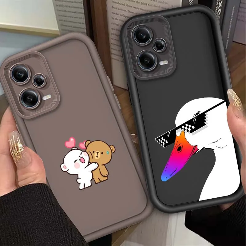 

Bear Duck Popular Cute Phone Case For Xiaomi Redmi Note 14 13 13R 12 12R 11 11E 11T 11S Pro Plus 5G Eye Ladder Cover