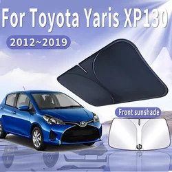 Car Sun Visor For Toyota Yaris XP130 2012~2019 2015 2017 2018 Front Windshield Sunshade Heat Insulation Summer Auto Accessories