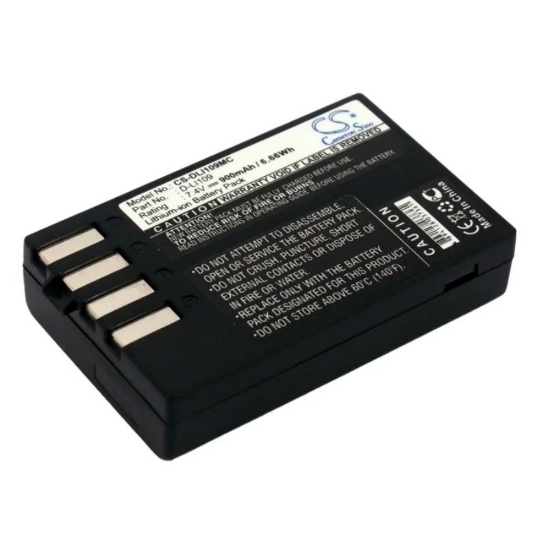

Li-ion Camera Battery for PENTAX,7.4v,900mAh,K2,KS1,KS2,K30,K50,K500,K-R,K-2,D-LI109