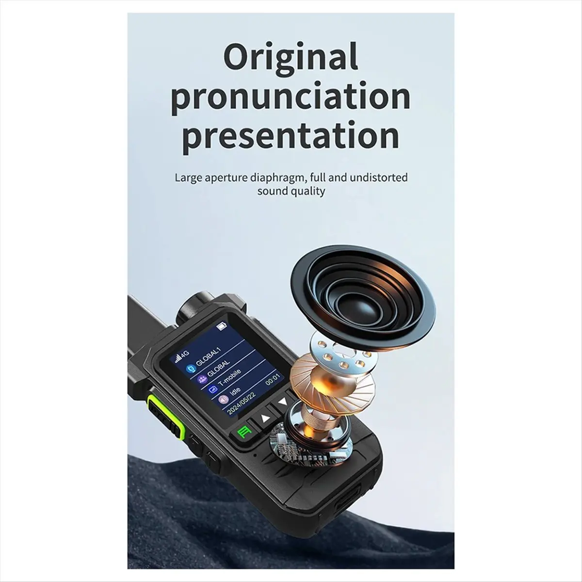 A64I Global Intercom POC Snelle intercom Geen afstandsoproep PTT 50000 km kaart Intercom EU-stekker