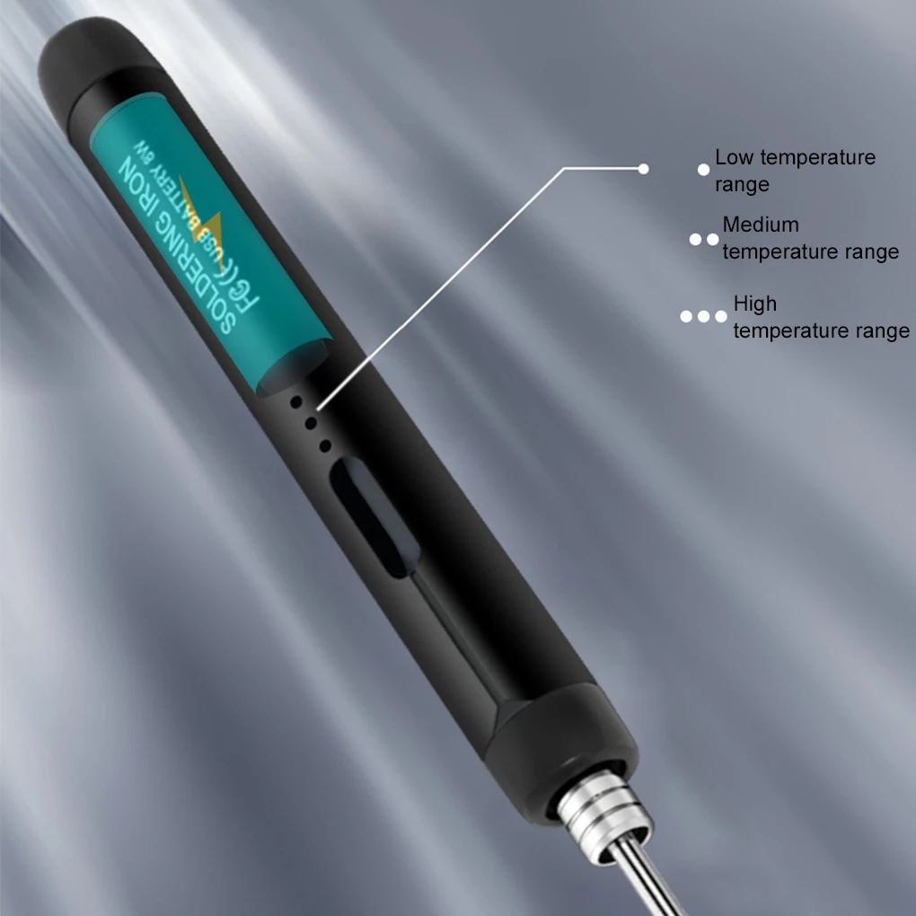 Portable USB Soldering Iron Mini Small Soldering Iron Set Household Type-C Interface 600mAh Battery Adjustable Temperature