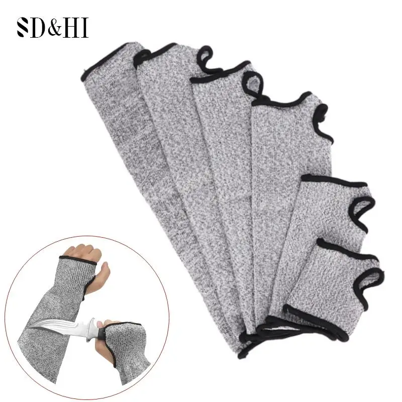 1Pc Level 5 HPPE Cut Resistant Anti-Puncture Work Protection Arm Sleeve Cover Arm Sleeve Car Maintenance Protective Work Gloves