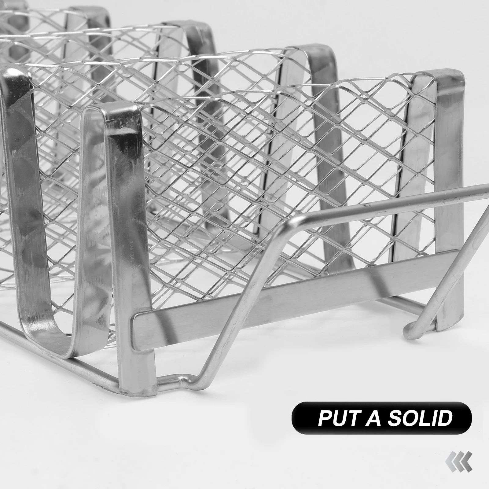 

1Pcs Stainless Steel Taco Holder Compact Kitchen Stand for Pancakes Burritos Food Rack Home Camping Use Display