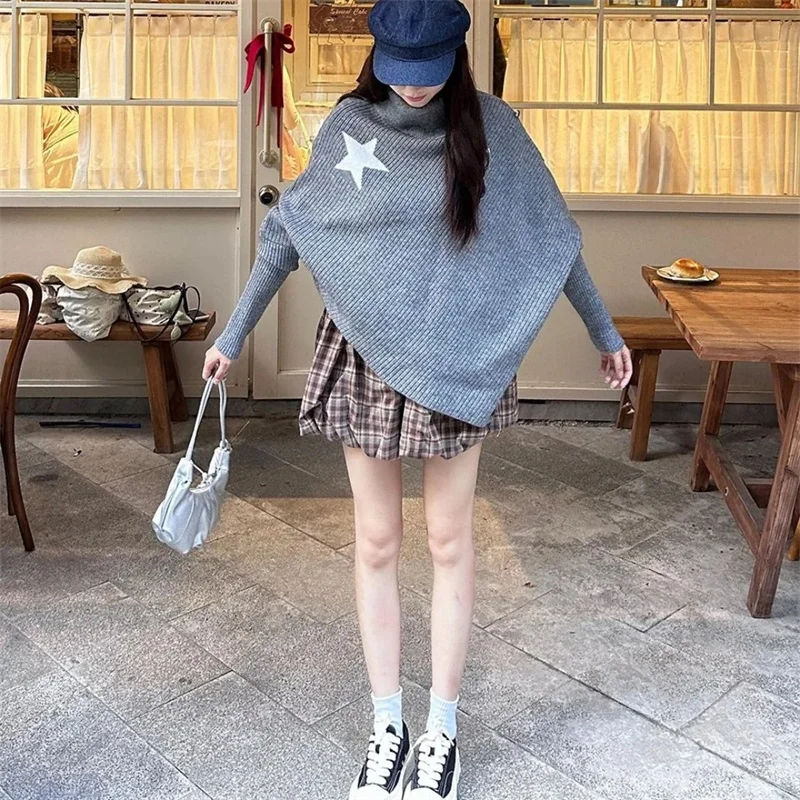 سترة نسائية محبوكة غير منتظمة جديدة من زيت الجنوب 2025 للخريف والشتاء غير غامضة طويلة Sve منتظمة مناسبة للطاقم Ne #2