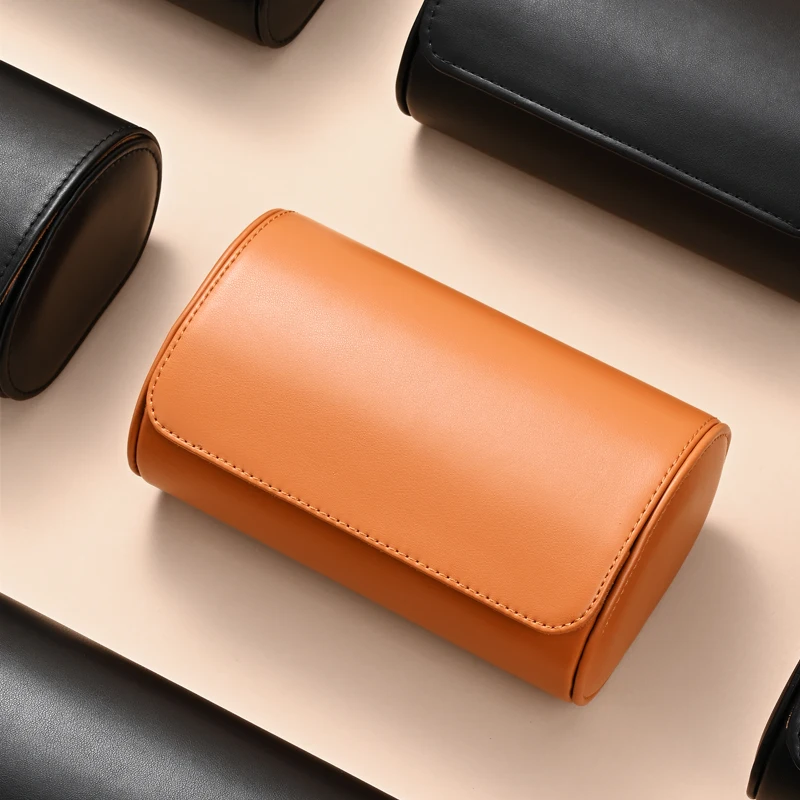 Oirlv Portable Jewelry Box Jewelry Organizer Roll 1 2 3 slot Watch Storage Box With Pillow Wristwatch Bag Gift Box Watch Case image 3