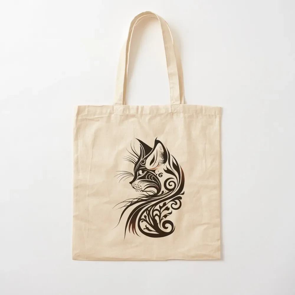 

Cute Tribal Cat Tote Bag Canvas shoulder bag university canvas