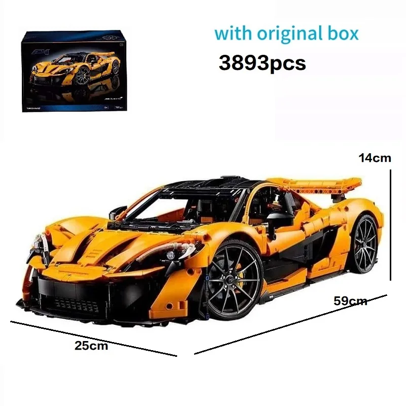 With Original Box P1 Super Racing Car Fit 42172 Model Building Blocks 1:8 Bricks Technical Toys For Children Christmas Gift