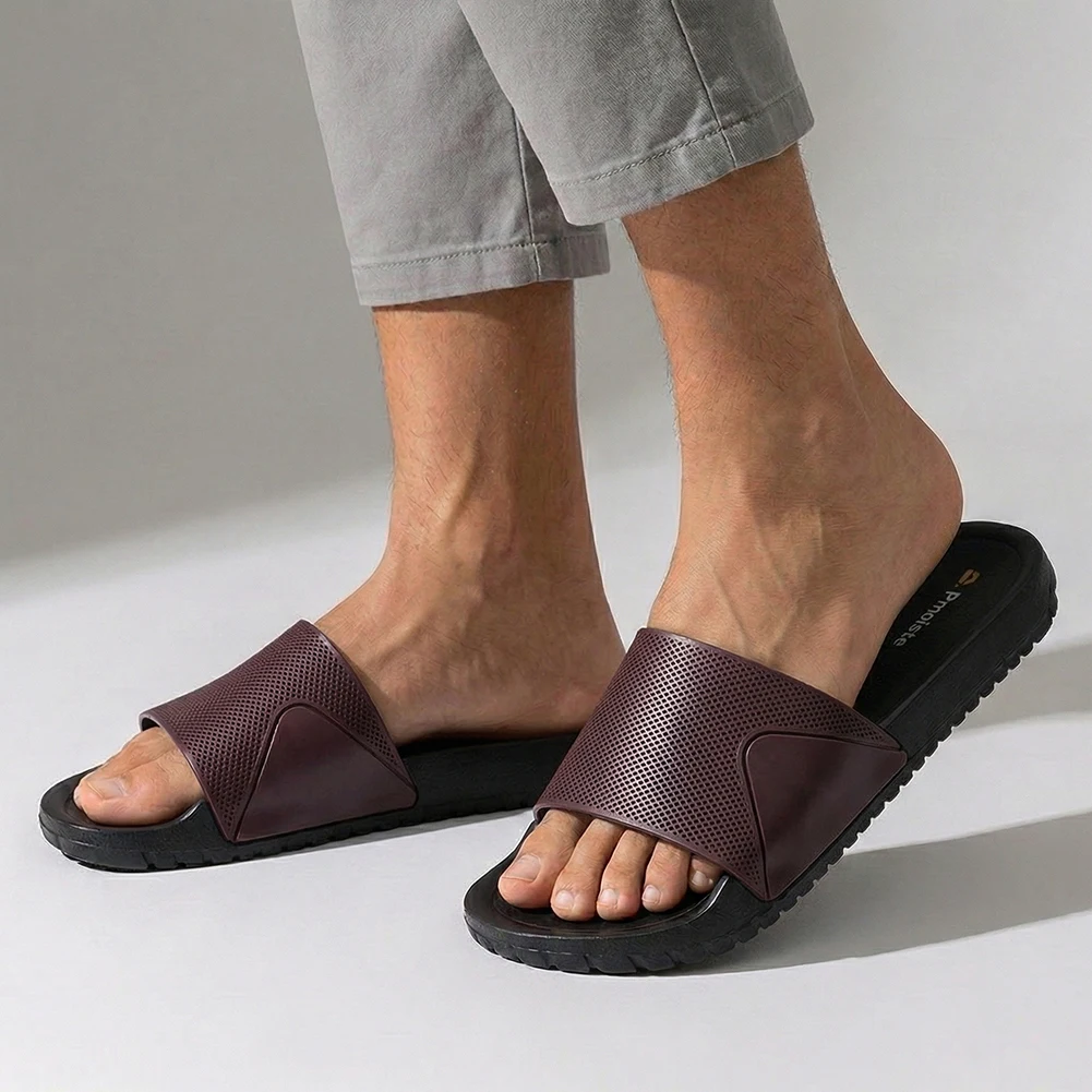 

Мужские тапочки с цветовыми блоками, из ПВХ, с противоскользящим покрытием, быстросохнущие, дышащие, летние, прочные, повседневная обувь