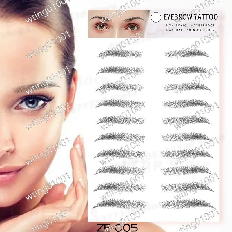 for 6D Simulated Eyebrow Sticker Waterproof 3D Imitation Ecological Water Transfer Tattoo for Douyin Internet Celebrity Lazy