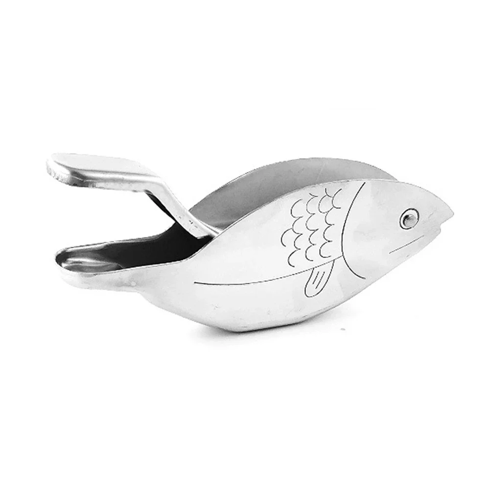 1Pc Stainless Steel Lemon Slice Squeezer Fish Shaped Hand Juicer Citrus Lime Orange Fruit Press Manual Juice Crusher accessories