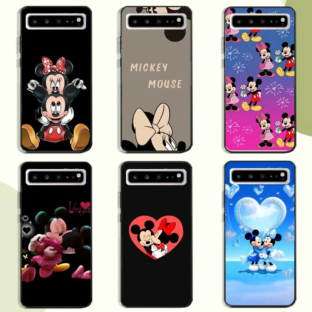 M-Mickey And M-Minnie Phone Case For Samsung Galaxy A52 A12 A51 S21 Edge S22ULTRA S23 S20LITE Plus Ultra Black Cover