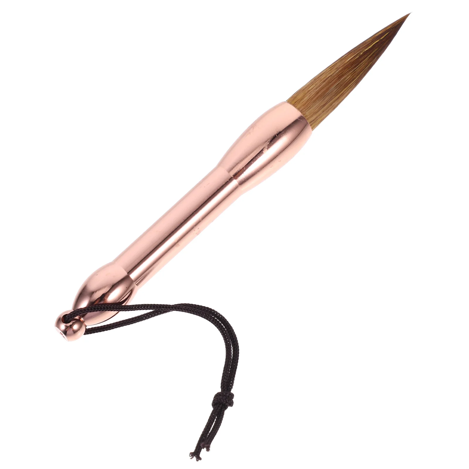 

Mini Pocket Chinese Calligraphy Brush Copper Rod Soft Tip Easy Clean Writing Brush for Chinese Painting Calligraphy Drawing