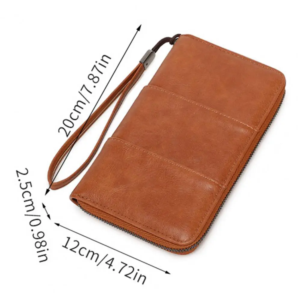 Boarding Pass Wallet Rfid Blocking Wallet with Zipper Travel Document Holder Passport Organizer Card Holder with Wrist for Men
